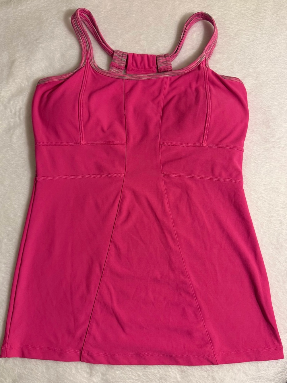90 Degree By Reflex Hot Pink Racerback Tank with Shelf bra.